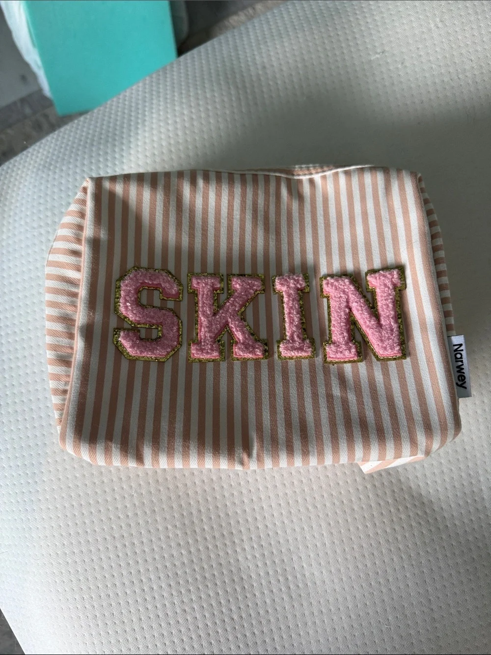 Personalized Striped Cosmetic Bags
